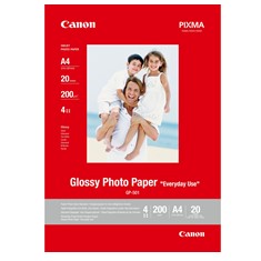 Papel canon fotografico gp - 501 con brillo a4 20 hojas