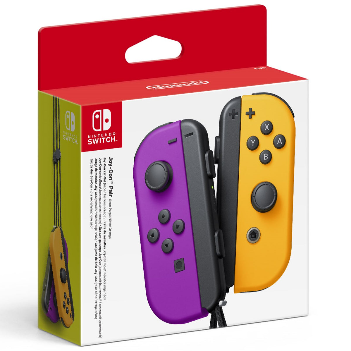 Accesorio nintendo switch -  mando joy - con morado neon -  naranja