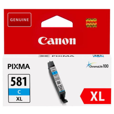 Cartucho tinta canon cli 581 c xl cian pixma tr7550 - tr8550 - ts6150 - ts6151 - ts8150 - ts8151 - ts8152 - ts9150 - ts9155