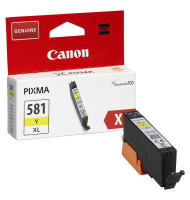 Cartucho tinta canon cli 581 y xl amarillo pixma tr7550 - tr8550 - ts6150 - ts6151 - ts8150 - ts8151 - ts8152 - ts9150 - ts9155