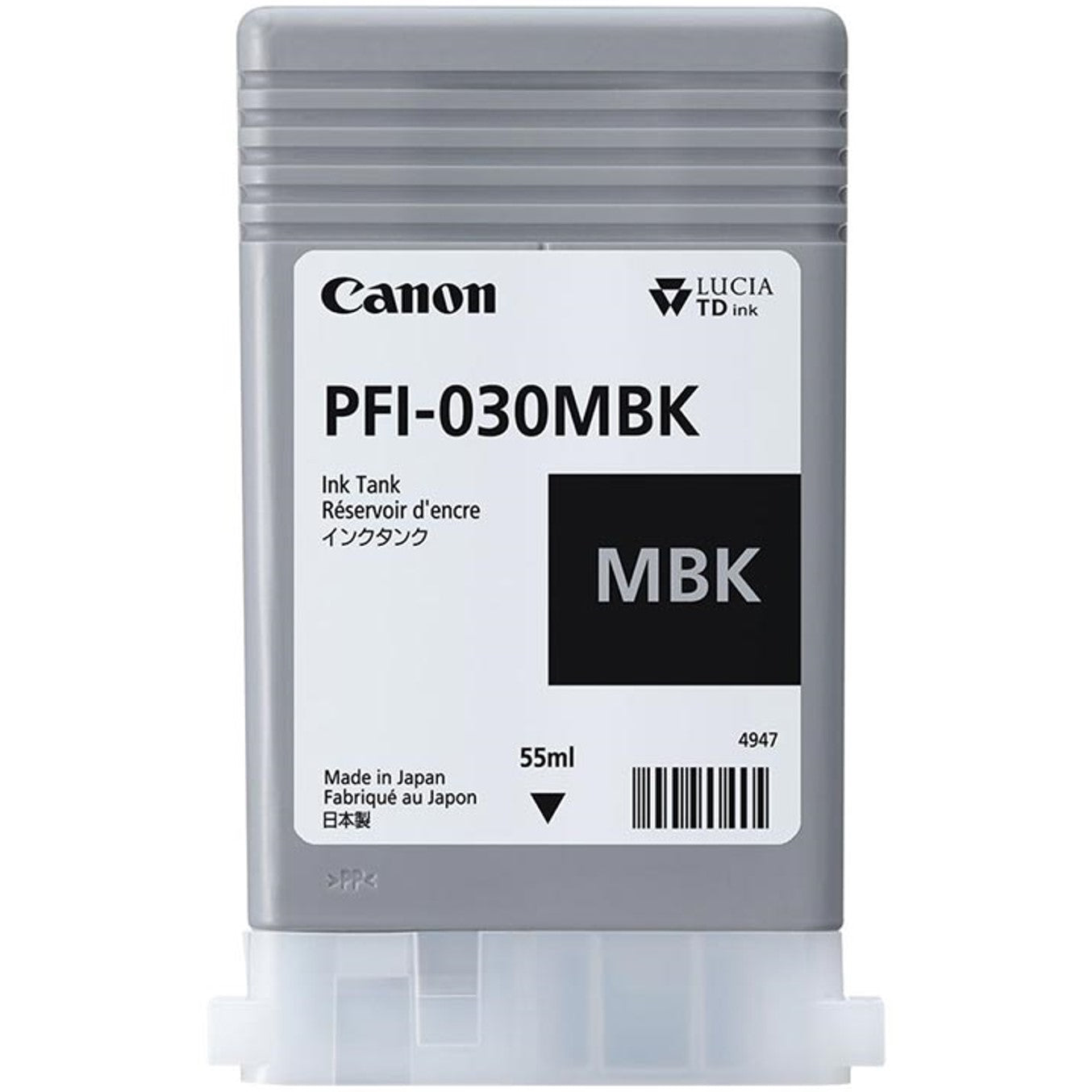 Cartucho canon pfi - 030 negro mate ta - 20ta - 20 mfp l24eita - 30ta - 30 mfp l36ei