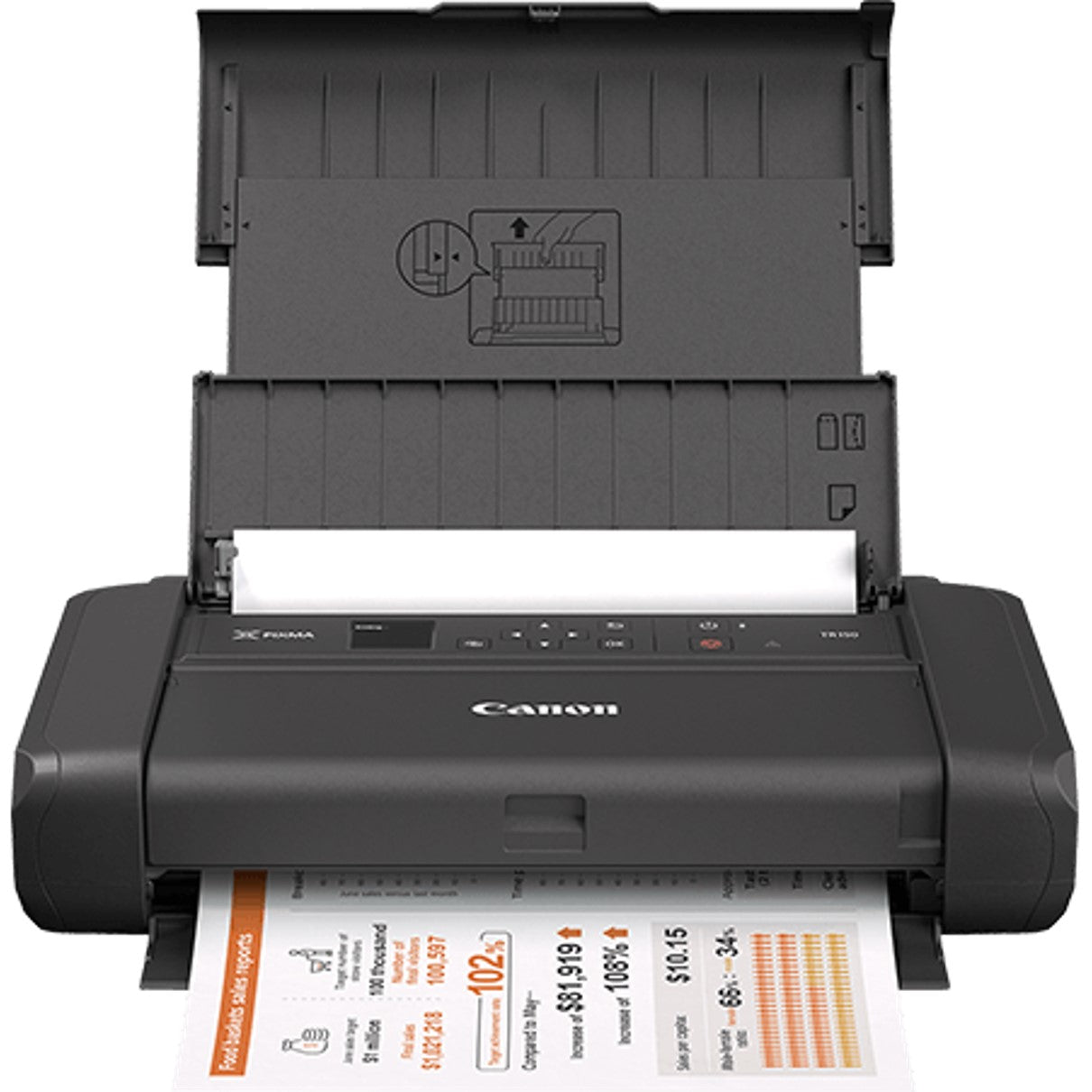 Impresora canon pixma tr150 inyeccion color portatil a4 -  9ipm -  4800ppp -  usb -  wifi -  bateria