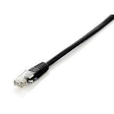 Cable red equip latiguillo rj45 u -  utp cat6 0.25m negro