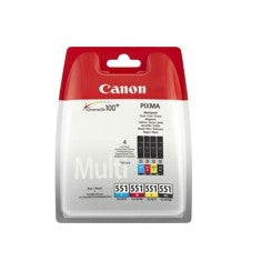 Multipack canon cli - 551 c -  m -  a -  bk + papel foto