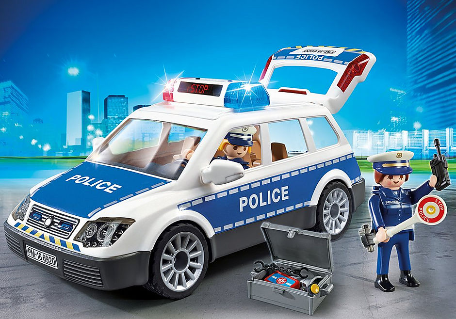 Playmobil policia coche de policia con luces y sonido