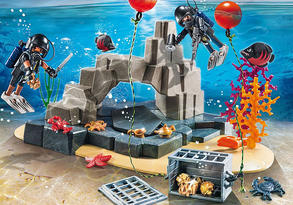 Playmobil fuerzas especiales superset unidad de buceo