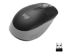 Mouse raton logitech m190 full size optico wiireles inalambrico gris claro