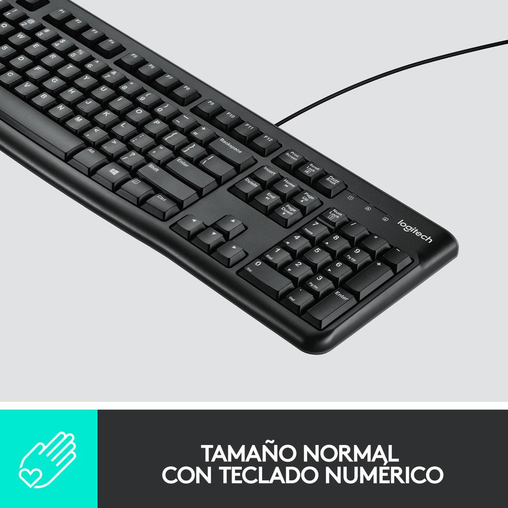 Combo teclado y raton logitech mk120 optico usb 2.0 negro