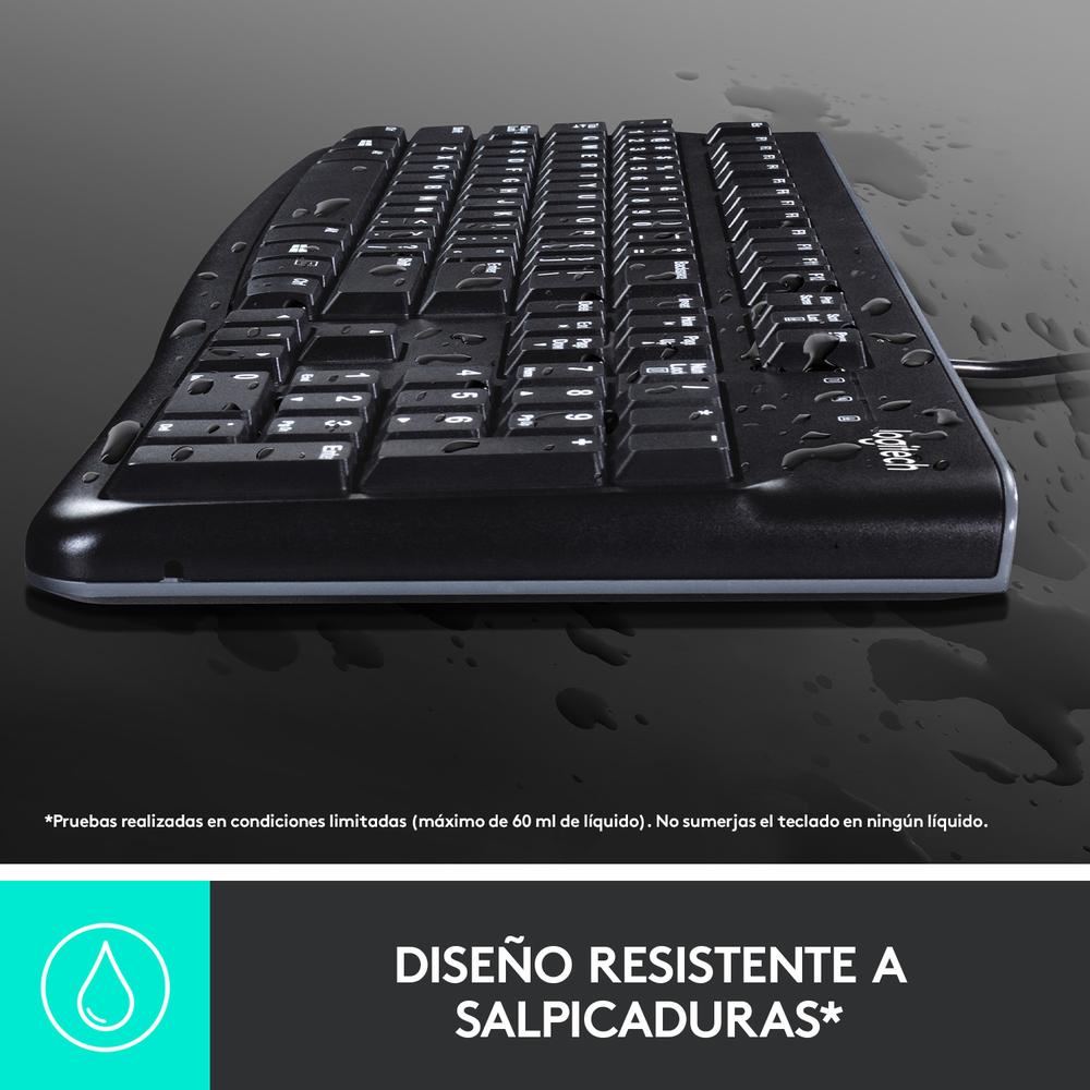 Combo teclado y raton logitech mk120 optico usb 2.0 negro