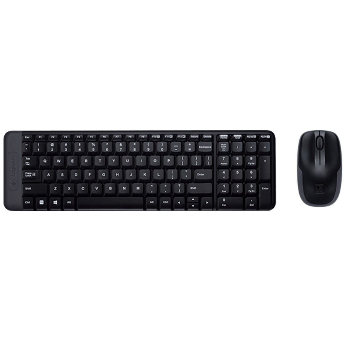 Teclado + mouse logitech mk220 wireless inalambrico negro portugues