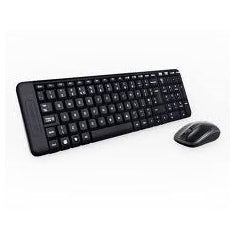 Teclado + mouse logitech mk220 optico wireless inalambrico usb negro