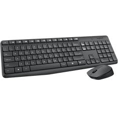 Teclado + mouse logitech mk235 wireless inalambrico resistente a salpicaduras