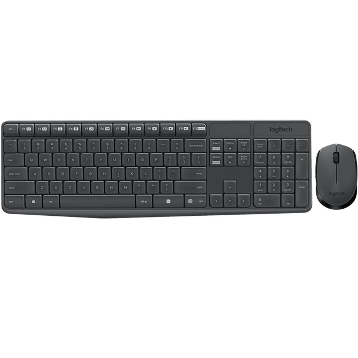 Teclado + mouse logitech mk235 inalambrico ingles internacional