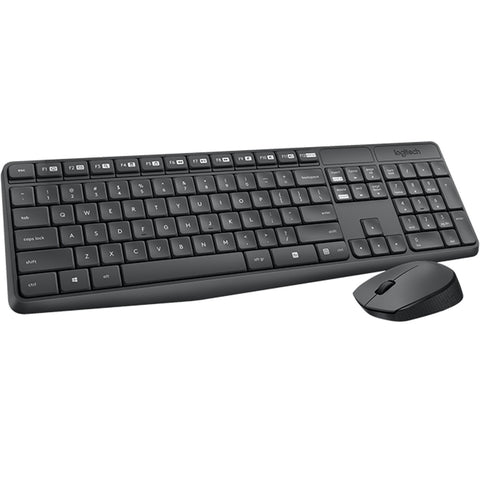 Teclado + mouse logitech mk235 inalambrico ingles internacional