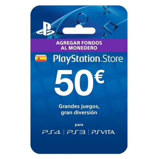 Tarjeta prepago monedero sony playstation live card 50 euros