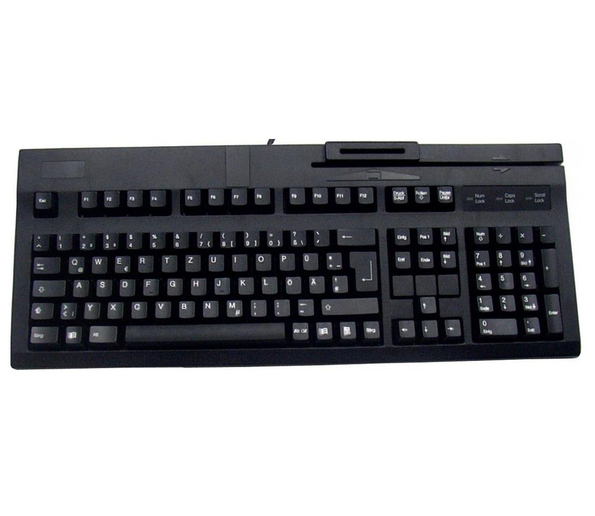 Teclado expandido active key usb lector de tarjeta chip y banda magnetica