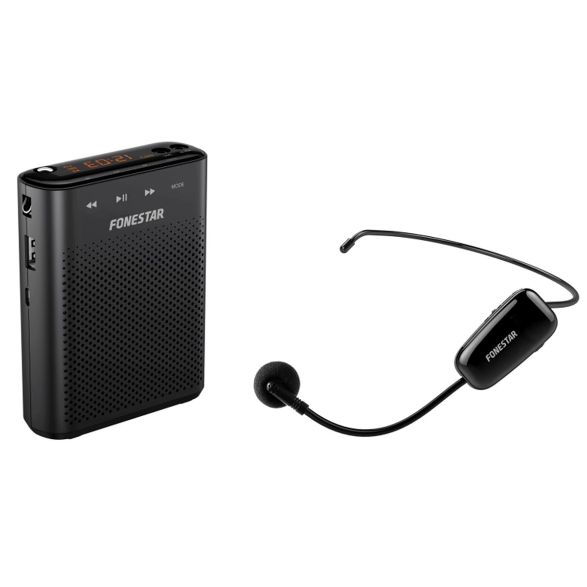 Amplificador portatil fonestar alta - voz - 30 - microfono inalambrico uhf - 30 w - usb - micro sd - mp3 - grabador -  reproductor - para profesores