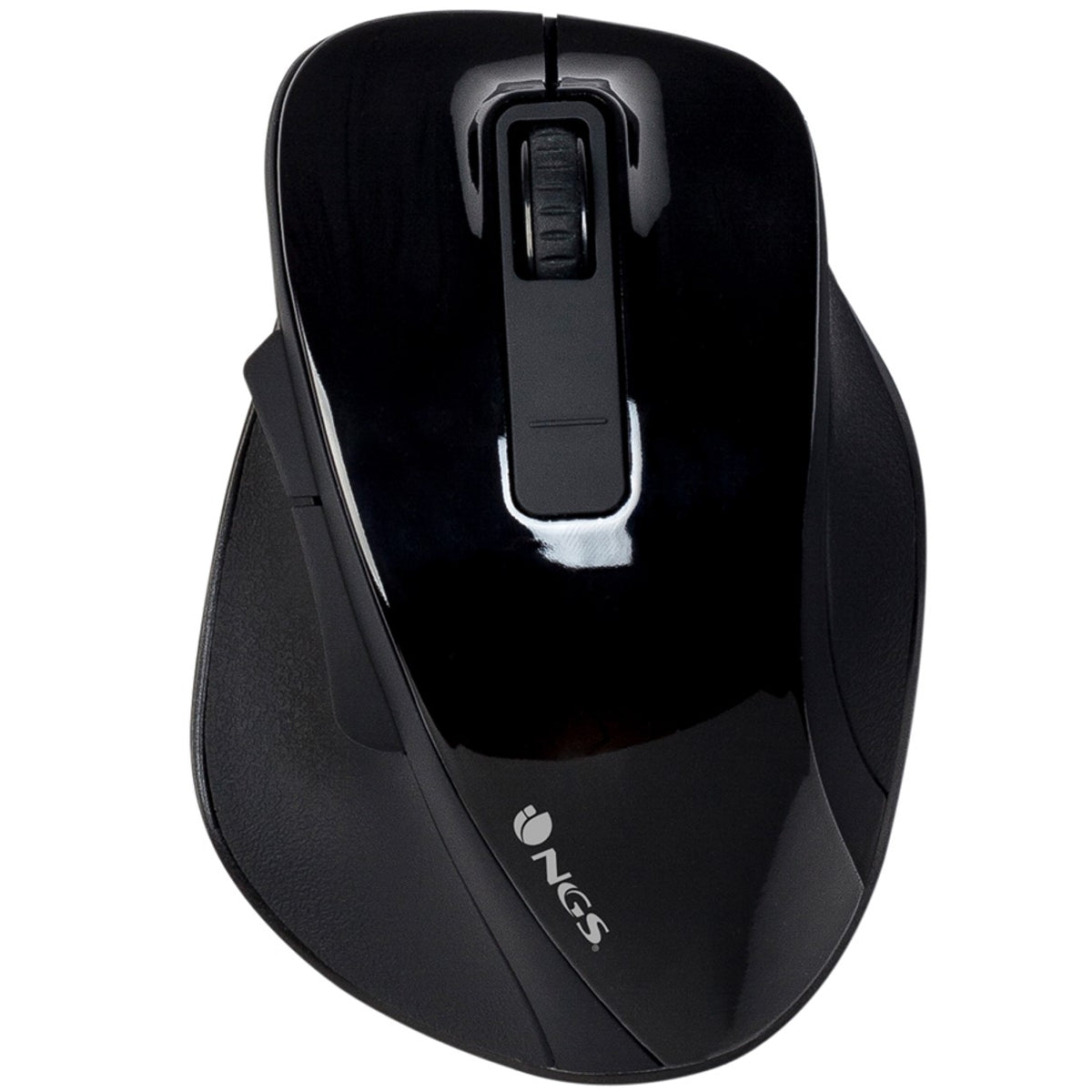 Raton inalambrico ngs bowblack - 2.4ghz - 800 - 1600dpi - 5 botones + scroll - nano receptor usb -  1*aa - negro