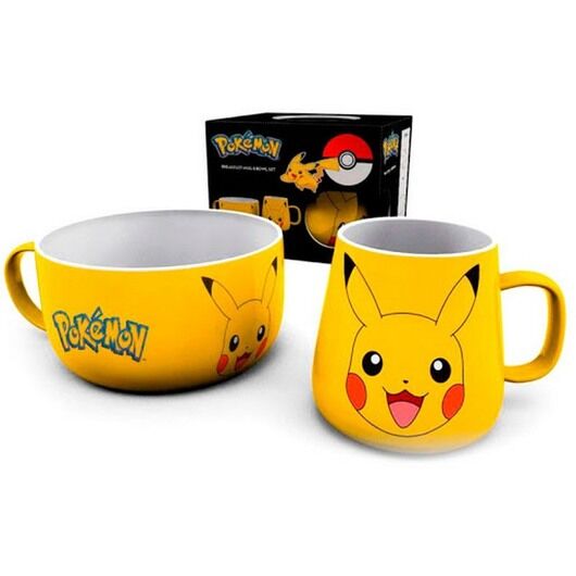 Set desayuno pokemon pikachu taza & bol