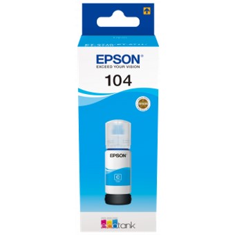 Cartucho ecotank epson 104 cian ink 65ml botella