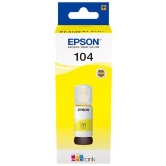 Cartucho ecotank epson 104 amarillo ink 65ml botella