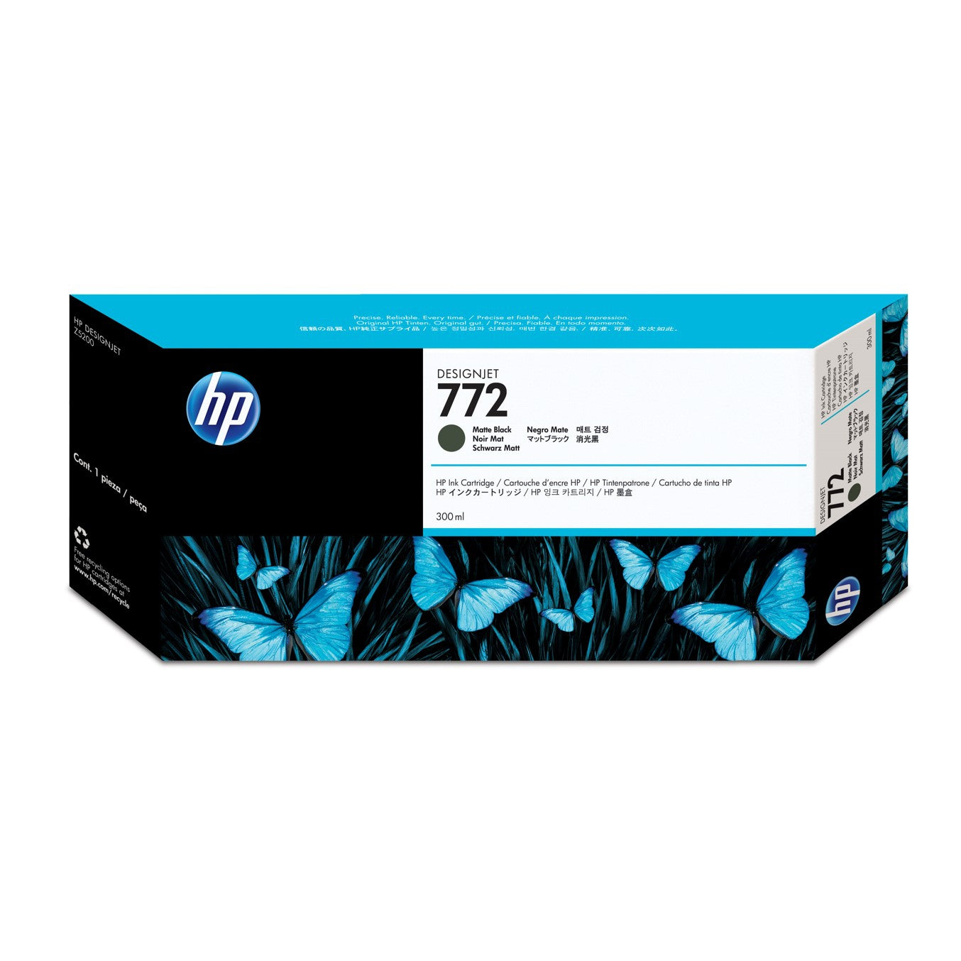 Cartucho tinta hp 772 cn635a negro mate 300ml