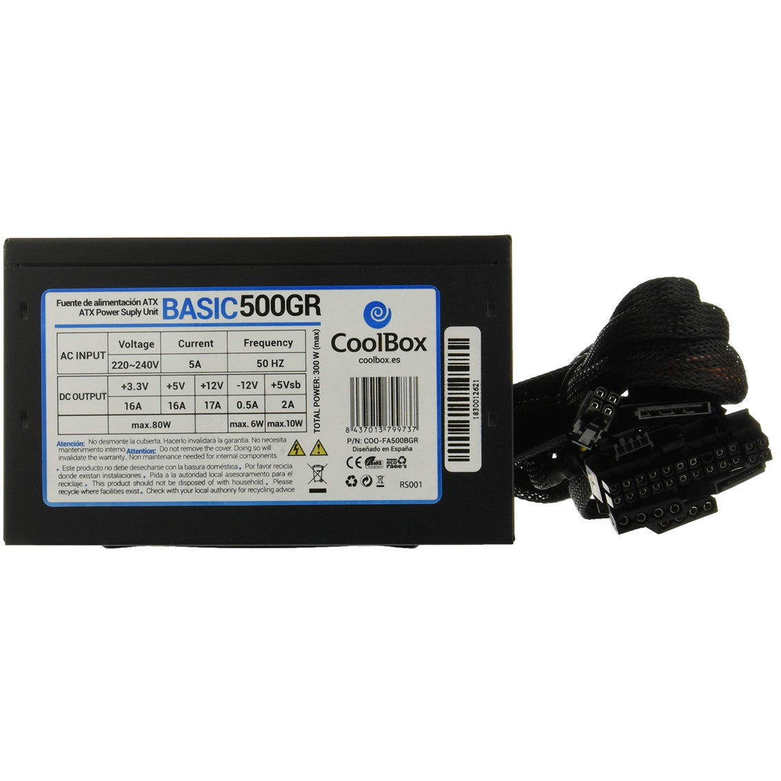 Fuente de alimentacion coolbox basic 500gr atx 500w