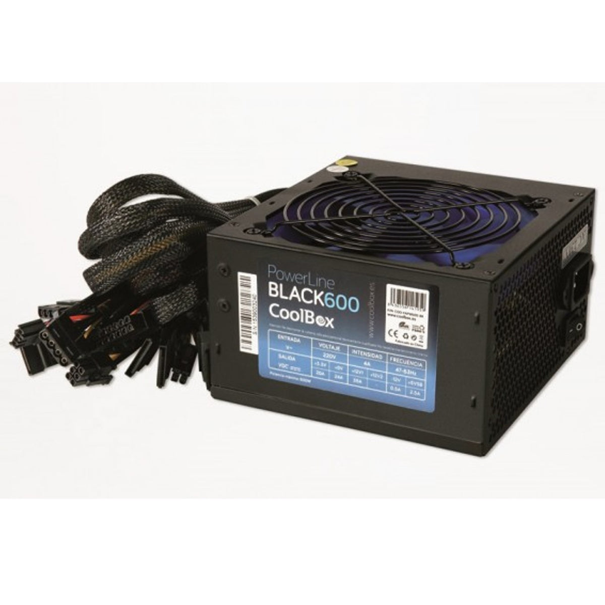 Fuente de alimentacion coolbox powerline black - 600 atx 600w