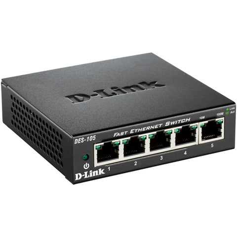 Switch 5 puertos 10 - 100 fast ethernet d - link