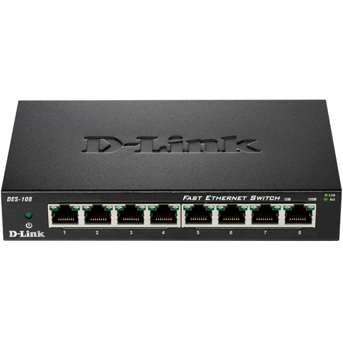 Switch 8 puertos 10 - 100 fast ethernet d - link