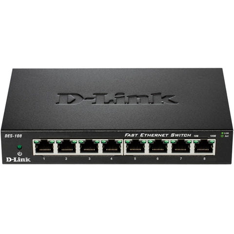Switch 8 puertos 10 - 100 fast ethernet d - link
