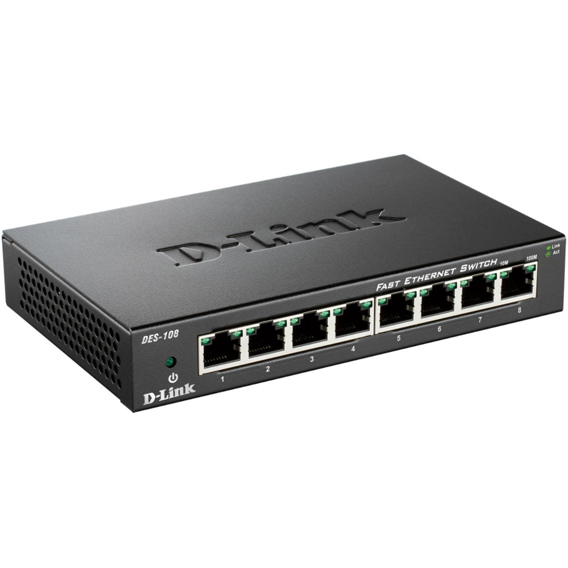 Switch 8 puertos 10 - 100 fast ethernet d - link