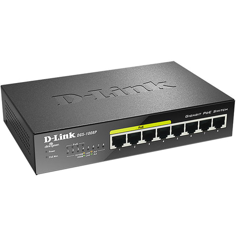 Switch 8 puertos gigabit poe d - link