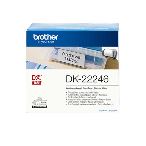 Etiquetas cinta continua brother dk - 22246 papel blanco