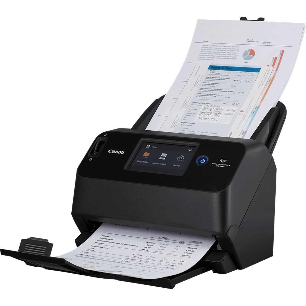 Escaner sobremesa canon imageformula dr - s150 45ppm -  adf -  4000 escaneos - dia -  adf 60 hojas -  usb lan o wifi