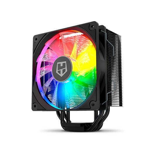 Ventilador disipador cpu nox hummer h - 224 negro argb 156mm altura - compatibilidad multisocket