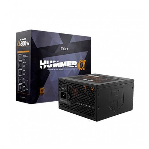 Fuente de alimentacion nox 600w hummer alpha  x600w 80+ bronze - semimodular atx