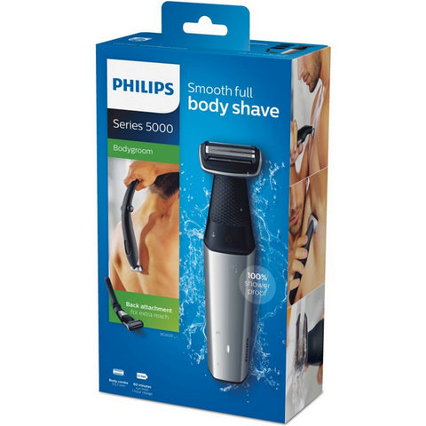 Afeitadora corporal philips bodygroom 5000 3 peines guia -  3 - 7mm -  recorta -  afeita -  lavable -