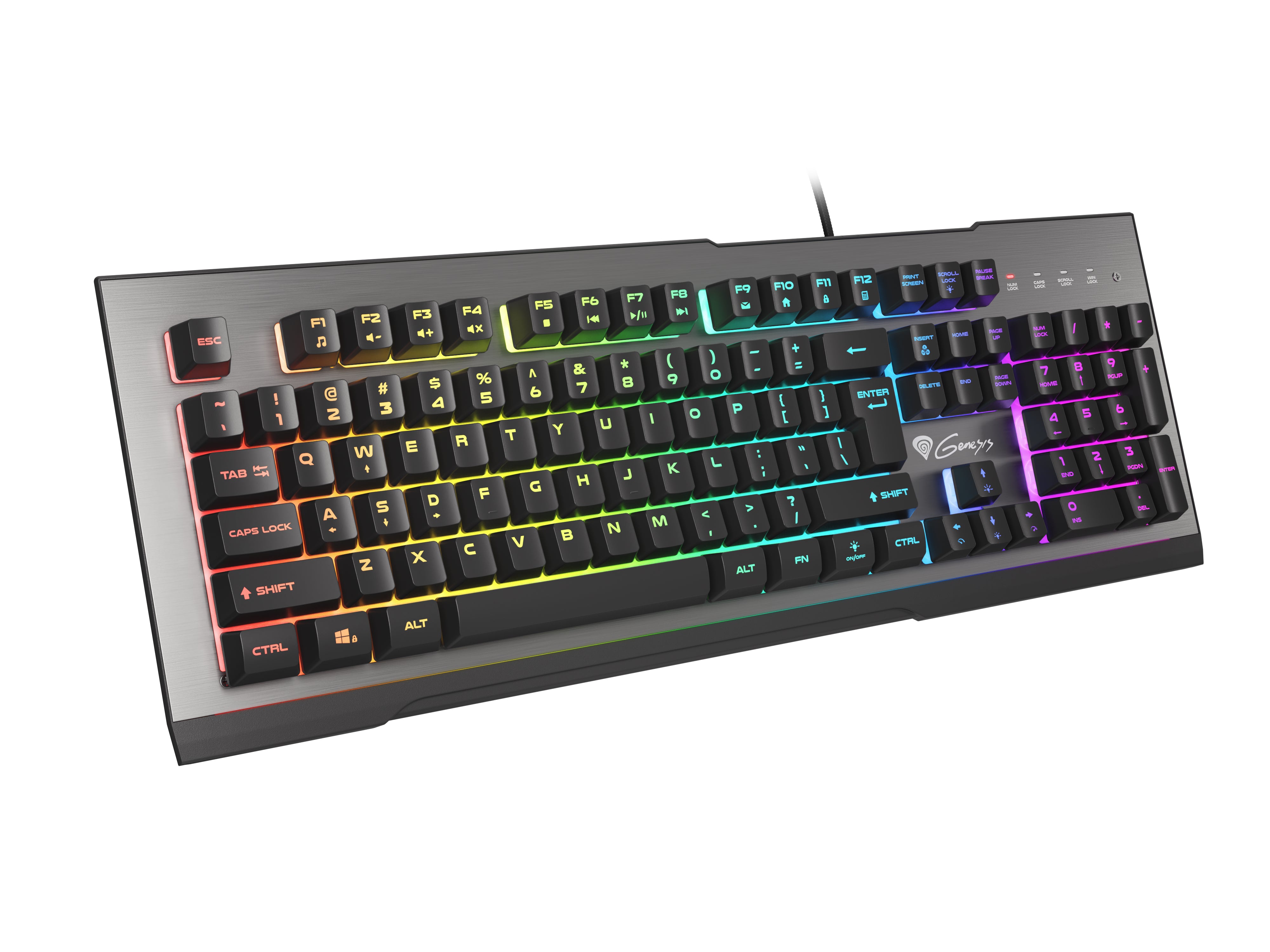 Teclado gaming genesis rhod 500 rgb retroiluminado layout español