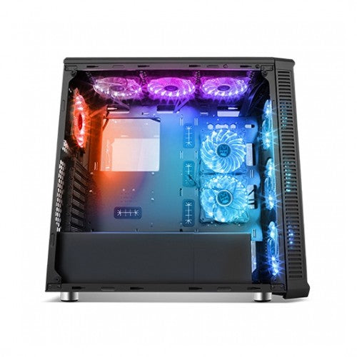 Caja ordenador gaming torre atx nox hummer tgx rainbow  - cristal templado