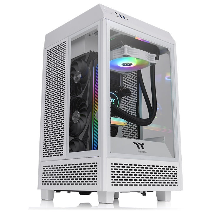 Torre m - itx thermaltake tower snow 100 - 2xven120x120 - cristal templado - blanco