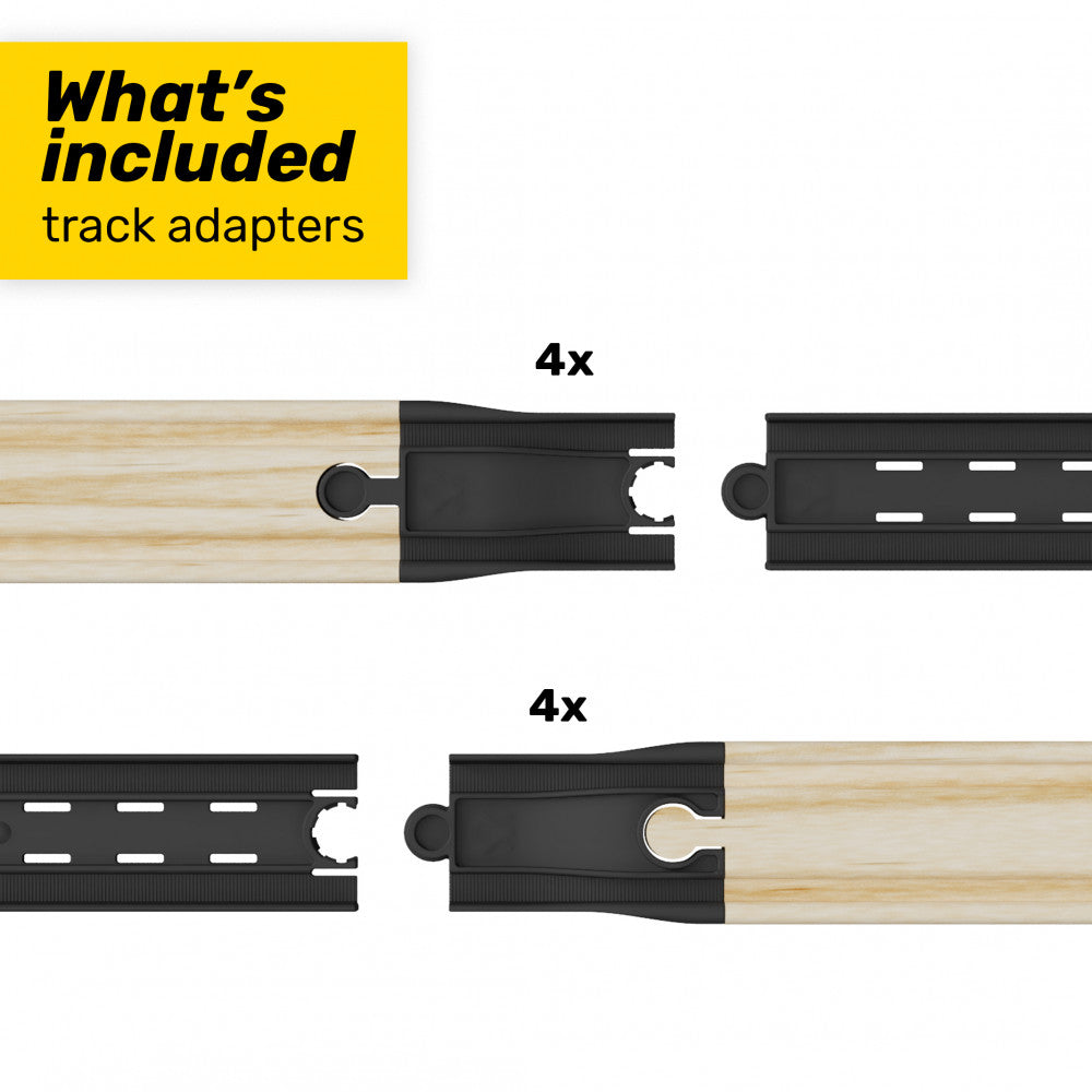 Complemento intelino adaptadores de pistas de madera tren intelino robot