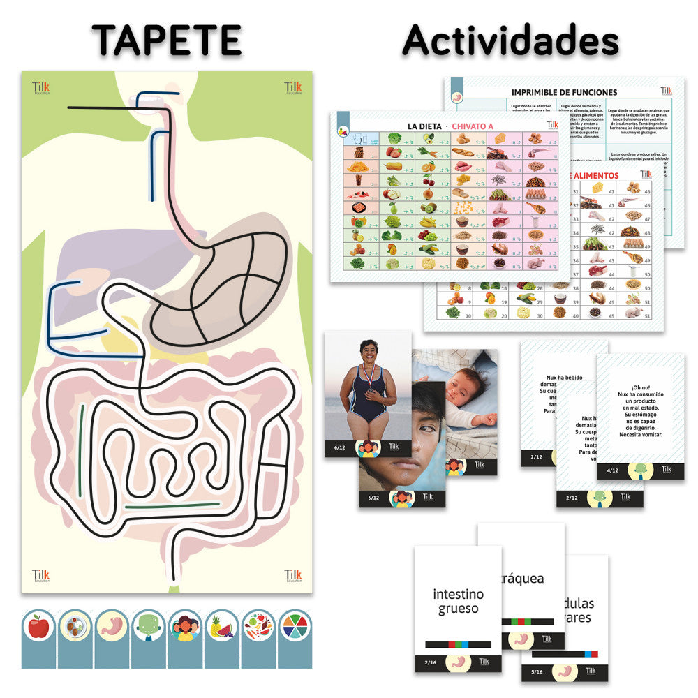 Pack aparato digestivo tilk ozobot tapete + actividades
