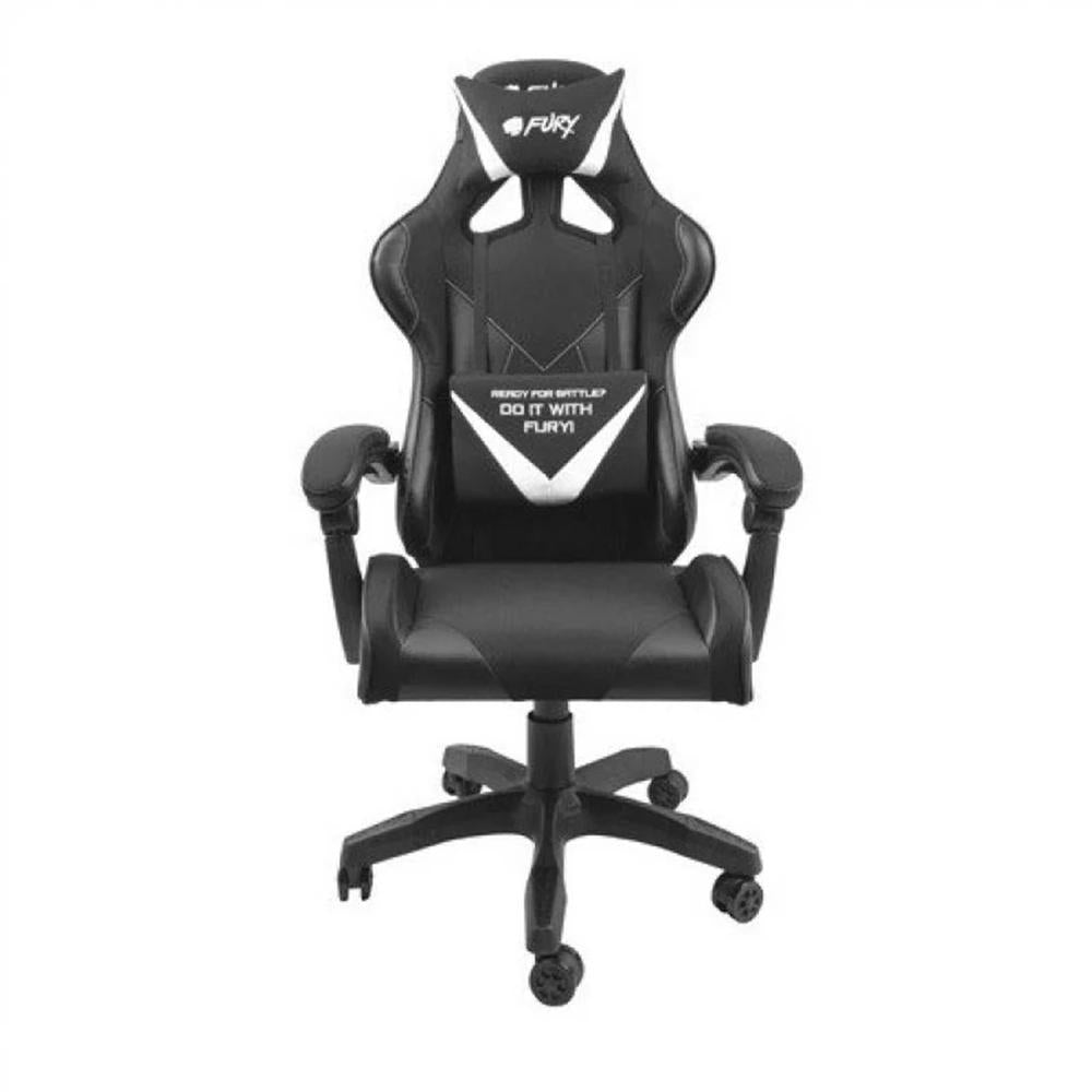 Silla gaming fury avenger l negra -  blanca