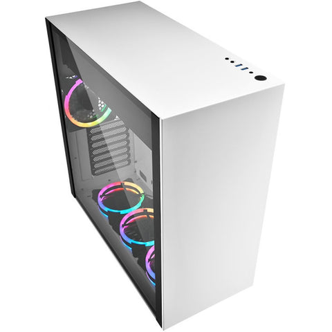 Caja sharkoon pure steel atx 2xusb3.0 rgb sin fuente blanco