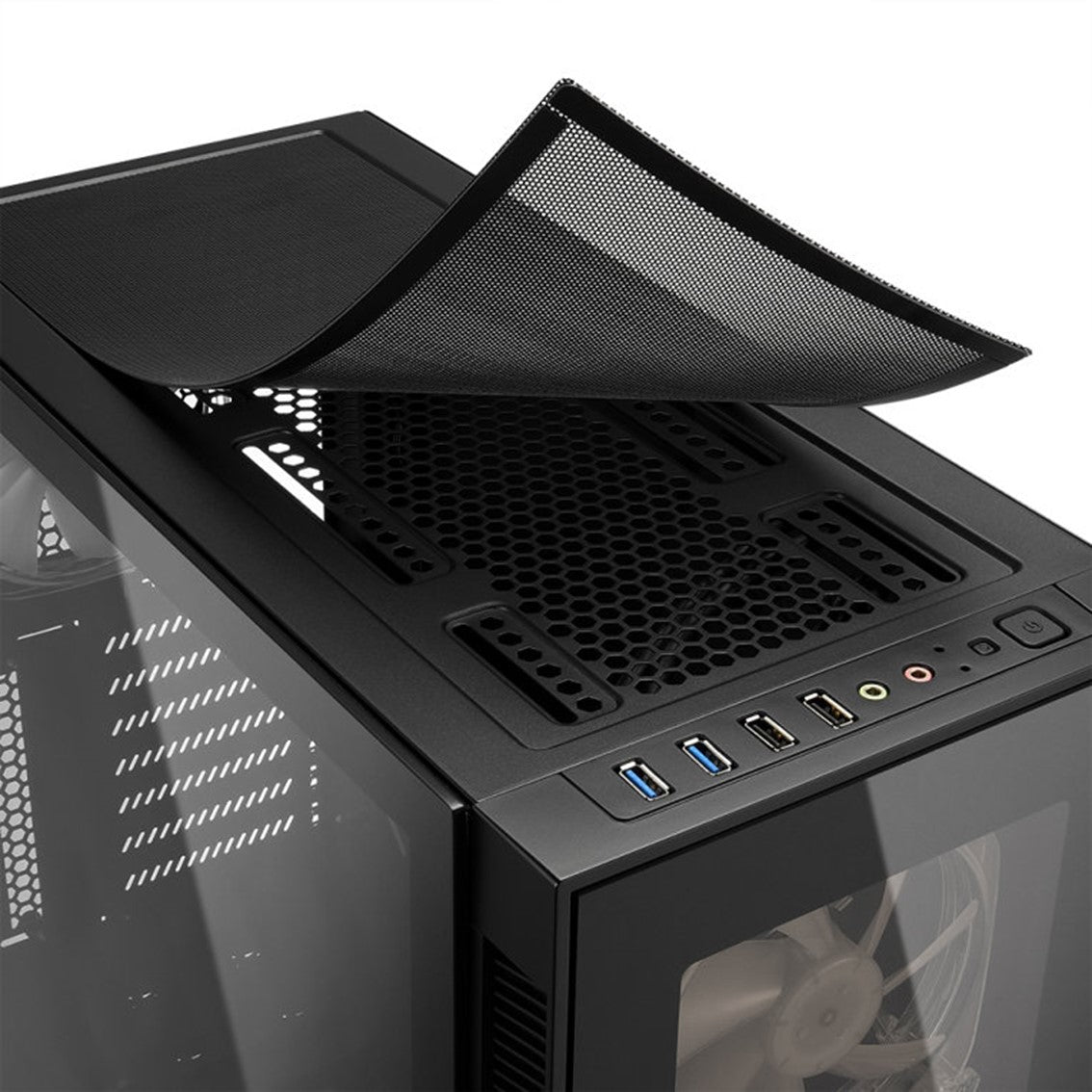 Caja sharkoon tg5 pro atx 2 x usb 3.0 2 x usb 2.0 sin fuente rgb