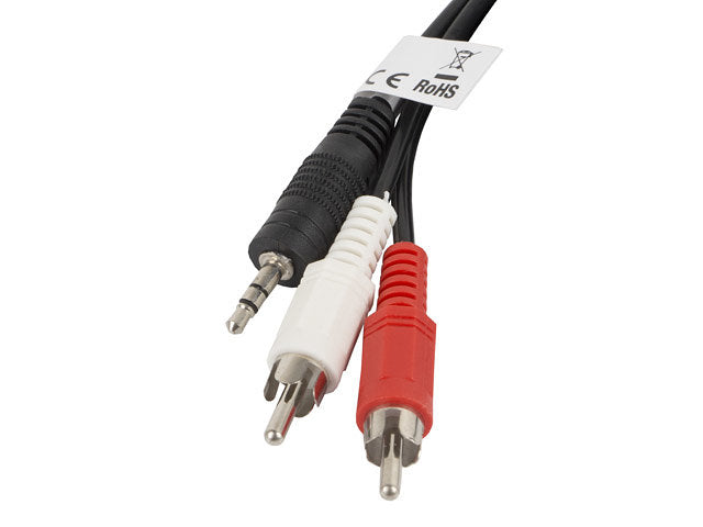 Cable estereo lanberg mini jack 3.5mm - 2x rca macho 2m