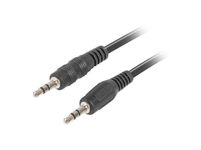 Cable estereo lanberg jack 3.5mm macho -  jack 3.5mm macho 2m negro