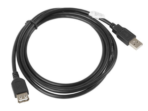 Cable alargador lanberg usb 2.0 macho hembra 1.8m negro