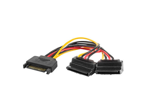 Cable alimentacion lanberg sata macho - 2x sata hembra 15cm